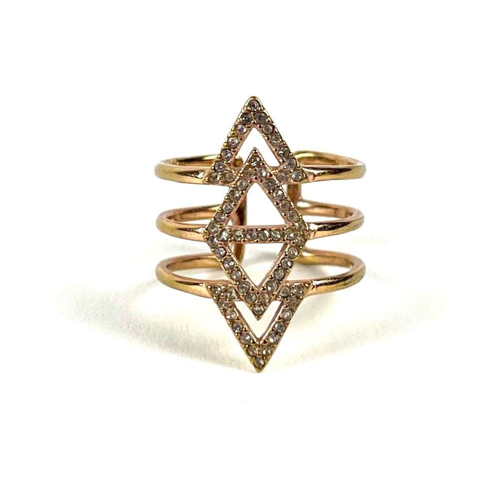 Stella & Dot Pave Gold Spear Ring - Picture 2 of 3